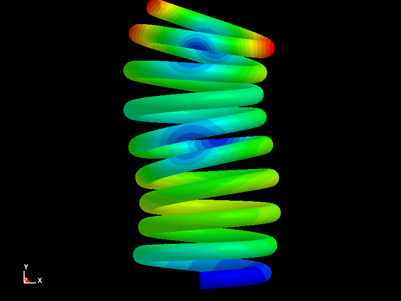 eigenvalue analysis of compression spring / ls-dyna